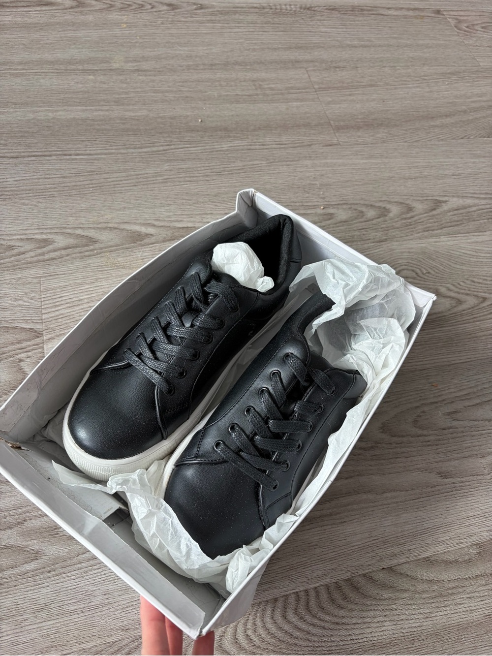 Women’s Black Leather Sneakers